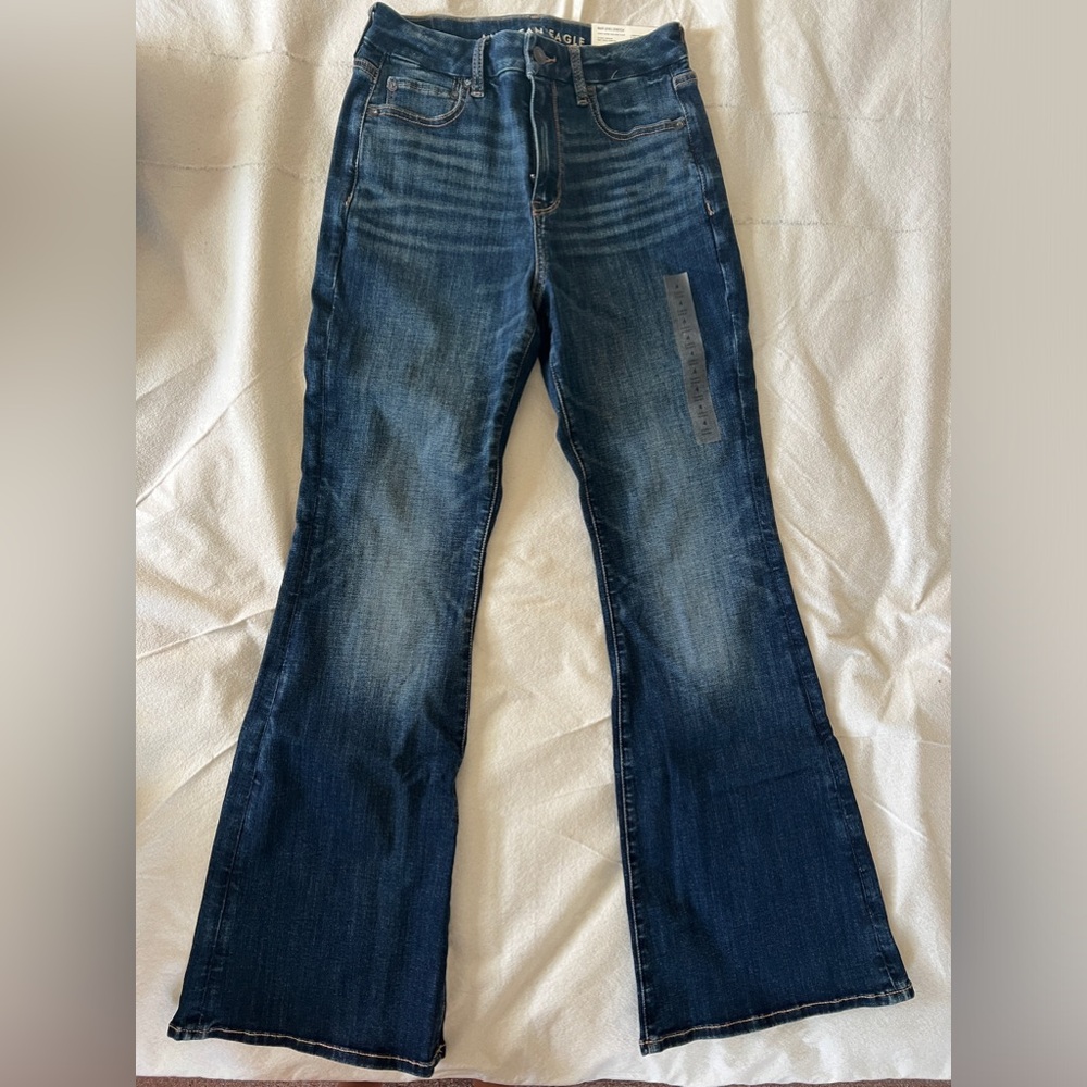 AE Super High Rise Curvy Flare Jean Next Level Stetch